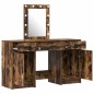 Set da toeletta a 3 pezzi con LED in legno ingegnerizzato rovere affumicato