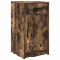 Set da toeletta a 3 pezzi con LED in legno ingegnerizzato rovere affumicato