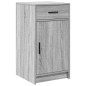 Set da toeletta a 3 pezzi con LED in legno ingegnerizzato grigio Set da toeletta a 3 pezzi con LED in legno ingegnerizzato grigio