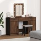 Set da Toeletta 3 Pezzi con LED in Rovere Nero