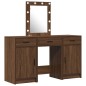 Set da Toeletta 3 Pezzi con LED in Rovere Nero