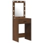 Set da Toeletta 3 Pezzi con LED in Rovere Nero
