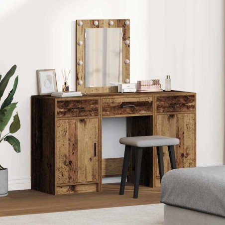 Set da Toeletta 3 Pezzi con LED in Legno Riciclato