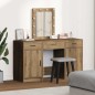 Set da Toeletta 3 Pezzi con LED in Legno Ingegnerizzato Rovere di vidaXL Set da Toeletta 3 Pezzi con LED in Legno Ingegnerizzato Rovere di vidaXL