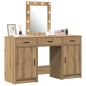 Set da Toeletta 3 Pezzi con LED in Legno Ingegnerizzato Rovere di vidaXL Set da Toeletta 3 Pezzi con LED in Legno Ingegnerizzato Rovere di vidaXL