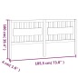 vidaXL Testiera per Letto Bianca 185,5x4x100 cm Legno Massello di Pino