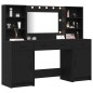 Set da trucco 3 pezzi vidaXL in legno ingegnerizzato nero Set da trucco 3 pezzi vidaXL in legno ingegnerizzato nero