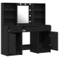 Set da Toeletta 3 Pezzi vidaXL in Legno Ingengerizzato Nero