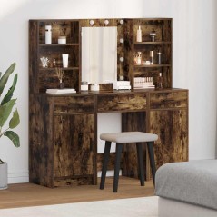 vidaXL Set di Tolette 3 Pezzi Rovere Affumicato Legno Ingegnerizzato