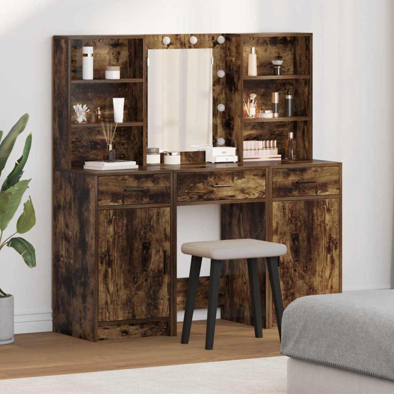 vidaXL Set di Tolette 3 Pezzi Rovere Affumicato Legno Ingegnerizzato vidaXL Set di Tolette 3 Pezzi Rovere Affumicato Legno Ingegnerizzato