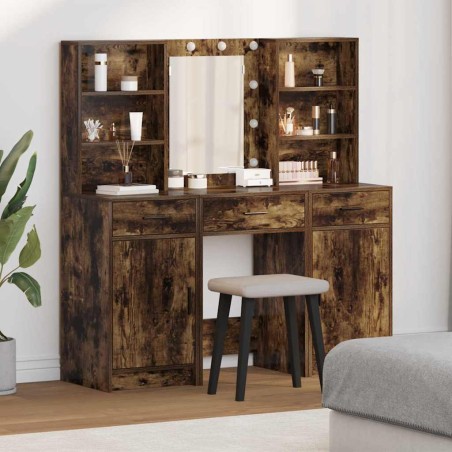 vidaXL Set di Tolette 3 Pezzi Rovere Affumicato Legno Ingegnerizzato