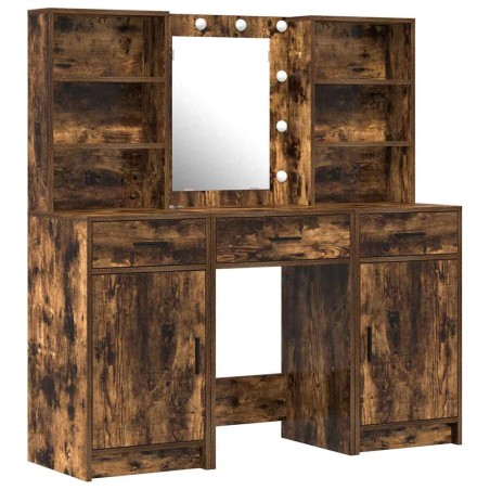 vidaXL Set di Tolette 3 Pezzi Rovere Affumicato Legno Ingegnerizzato