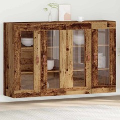 vidaXL Armadietti a parete 2 pezzi in legno vintage 69.5x34x90 cm in legno ingegnerizzato