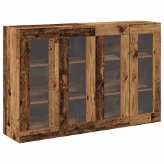 vidaXL Armadietti a parete 2 pezzi in legno vintage 69.5x34x90 cm in legno ingegnerizzato