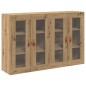 vidaXL Mobile a parete 2 pezzi in rovere artigianale 69,5 x 34 x 90 cm in legno ingegnerizzato.