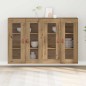 vidaXL Mobile a parete 2 pezzi in rovere artigianale 69,5 x 34 x 90 cm in legno ingegnerizzato.
