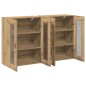 vidaXL Mobile a parete 2 pezzi in rovere artigianale 69,5 x 34 x 90 cm in legno ingegnerizzato.