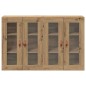 vidaXL Mobile a parete 2 pezzi in rovere artigianale 69,5 x 34 x 90 cm in legno ingegnerizzato.