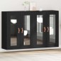 vidaXL Armadi a Muro 2 Pezzi Rovere Nero 69,5x34x90 cm in Legno Ingegnerizzato