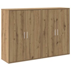 vidaXL Set di 2 Credenze in Rovere di 60 x 31 x 84 cm in Legno Ingegnerizzato