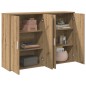vidaXL Set di 2 Credenze in Rovere di 60 x 31 x 84 cm in Legno Ingegnerizzato
