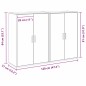 vidaXL Set di 2 Credenze in Rovere di 60 x 31 x 84 cm in Legno Ingegnerizzato