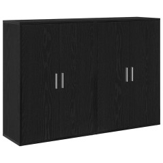 vidaXL Buffet 2 pezzi in rovere nero 60 x 31 x 84 cm in legno ingegnerizzato