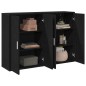 vidaXL Buffet 2 pezzi in rovere nero 60 x 31 x 84 cm in legno ingegnerizzato