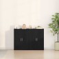 vidaXL Buffet 2 pezzi in rovere nero 60 x 31 x 84 cm in legno ingegnerizzato