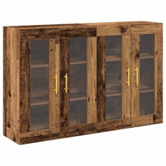 vidaXL Armadi a muro 2 pezzi in legno vecchio 69,5x34x90 cm in legno ingegnerizzato