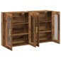 vidaXL Armadi a muro 2 pezzi in legno vecchio 69,5x34x90 cm in legno ingegnerizzato