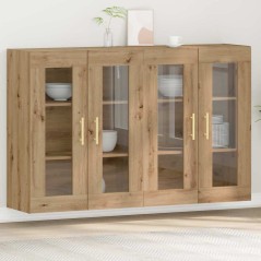 vidaXL Armadi a muro da 2 pezzi in rovere artisan, 69,5 x 34 x 90 cm, in legno ingegnerizzato.