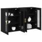vidaXL Armadi a muro , 2 pezzi in rovere nero, 69,5 x 34 x 90 cm, in legno ingegnerizzato.