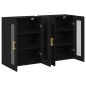 vidaXL Armadi a muro , 2 pezzi in rovere nero, 69,5 x 34 x 90 cm, in legno ingegnerizzato.