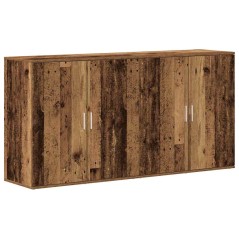 vidaXL Consolle 2 pezzi Legno Antico 79x38x80 cm Legno Ingenerizzato