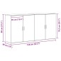 vidaXL Consolle 2 pezzi Legno Antico 79x38x80 cm Legno Ingenerizzato