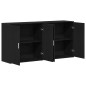 vidaXL Credenze 2 pz Nero Rovere 79x38x80 cm Legno ingegnerizzato