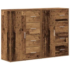 vidaXL Credenze 2 pezzi Legno Vecchio 60x31x84 cm Legno Ingegnerizzato
