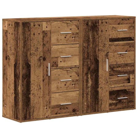 vidaXL Credenze 2 pezzi Legno Vecchio 60x31x84 cm Legno Ingegnerizzato