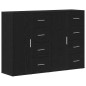vidaXL Credenze 2 pz Nero Rovere 60x31x84 cm Legno ingegnerizzato