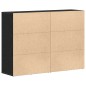 vidaXL Credenze 2 pz Nero Rovere 60x31x84 cm Legno ingegnerizzato
