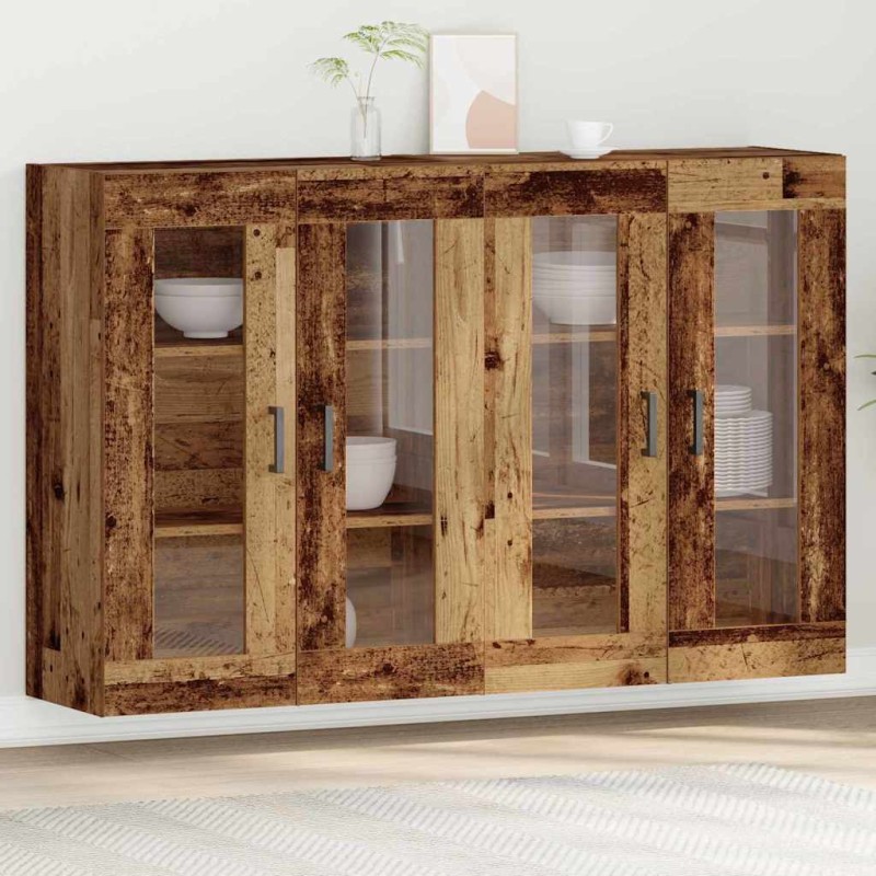 vidaXL Armadi a muro in legno vecchio - 2 pezzi - 69,5 x 34 x 90 cm, legno ingegnerizzato vidaXL Armadi a muro in legno vecchio - 2 pezzi - 69,5 x 34 x 90 cm, legno ingegnerizzato
