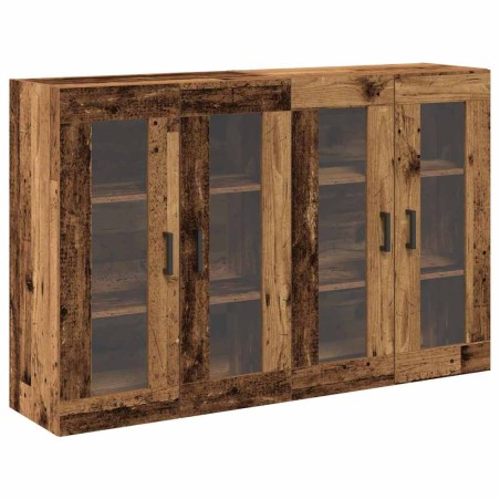 vidaXL Armadi a muro in legno vecchio - 2 pezzi - 69,5 x 34 x 90 cm, legno ingegnerizzato
