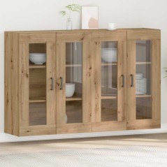 vidaXL Armadi a muro 2 pezzi in rovere naturale 69,5 x 34 x 90 cm in legno ingegnerizzato