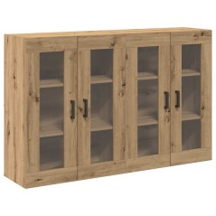 vidaXL Armadi a muro 2 pezzi in rovere naturale 69,5 x 34 x 90 cm in legno ingegnerizzato