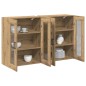 vidaXL Armadi a muro 2 pezzi in rovere naturale 69,5 x 34 x 90 cm in legno ingegnerizzato