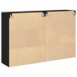 vidaXL Armadi a Muro 2 Pezzi in Rovere Nero 69,5 x 34 x 90 cm in Legno Ingegnerizzato vidaXL Armadi a Muro 2 Pezzi in Rovere Nero 69,5 x 34 x 90 cm in Legno Ingegnerizzato