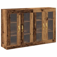 vidaXL Armadi a muro , 2 pezzi, legno vecchio, 69,5 x 34 x 90 cm, legno ingegnerizzato.