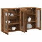 vidaXL Armadi a muro , 2 pezzi, legno vecchio, 69,5 x 34 x 90 cm, legno ingegnerizzato.