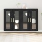 vidaXL Armadietti a muro 2 pezzi in rovere nero 69,5 x 34 x 90 cm, legno ingegnerizzato.